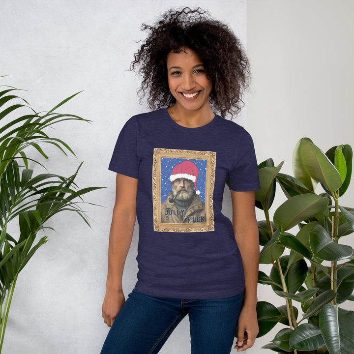 Jolly Joe, Unisex t-shirt fra Bella+Canvas - t-shirt - Heather Midnight Navy - Dajlig.dk