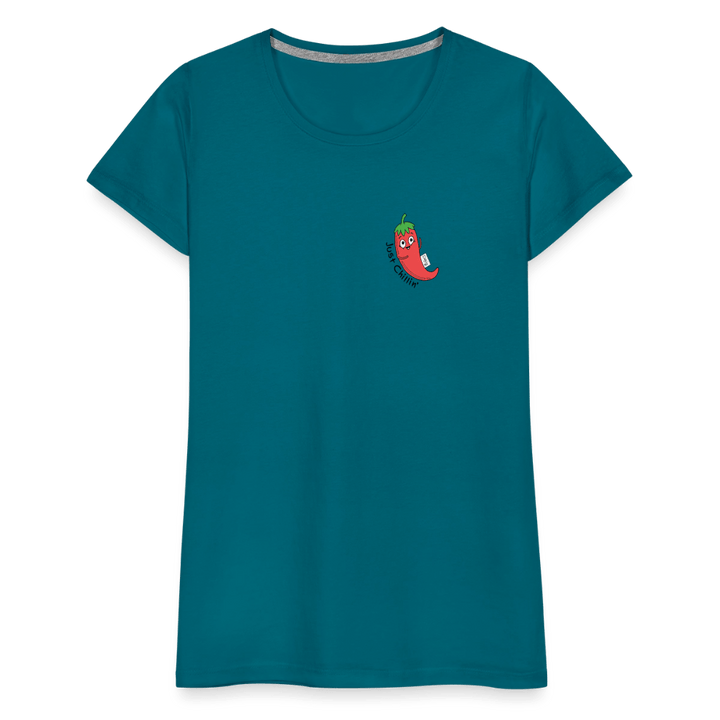 Just Chillin' - Premium Dame T-shirt - Dame premium T-shirt - divablå - Dajlig