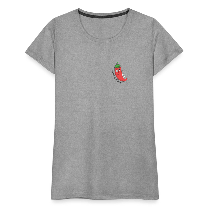 Just Chillin' - Premium Dame T-shirt - Dame premium T-shirt - grå meleret - Dajlig