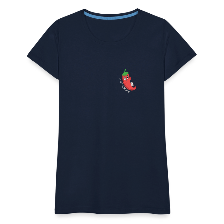 Just Chillin' - Premium Dame T-shirt - Dame premium T-shirt - marineblå - Dajlig