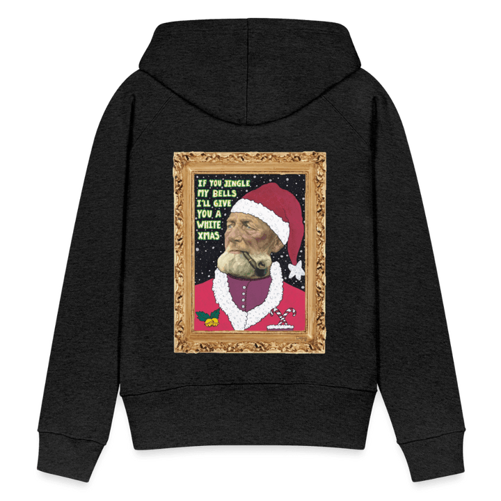 Klaus Santa - Dame Hættetrøje - Dame Premium hættetrøje - charcoal - Dajlig.dk