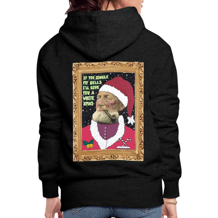 Klaus Santa - Dame Hættetrøje - Dame Premium hættetrøje - charcoal - Dajlig.dk