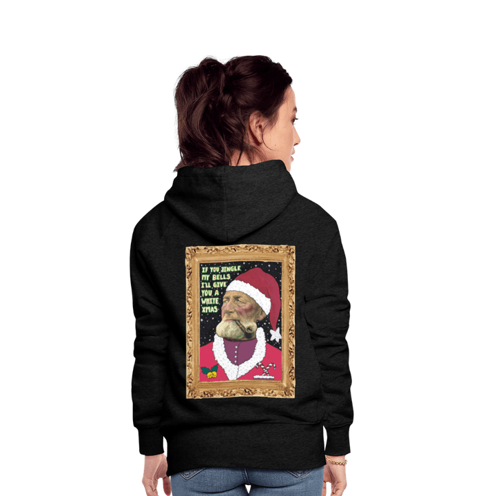 Klaus Santa - Dame Hættetrøje - Dame Premium hættetrøje - charcoal - Dajlig