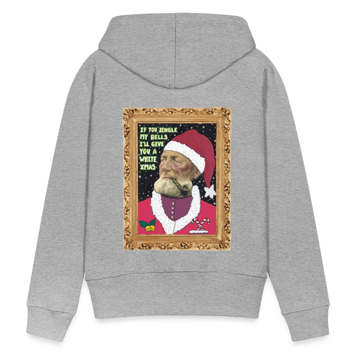 Klaus Santa - Dame Hættetrøje - Dame Premium hættetrøje - grå meleret - Dajlig