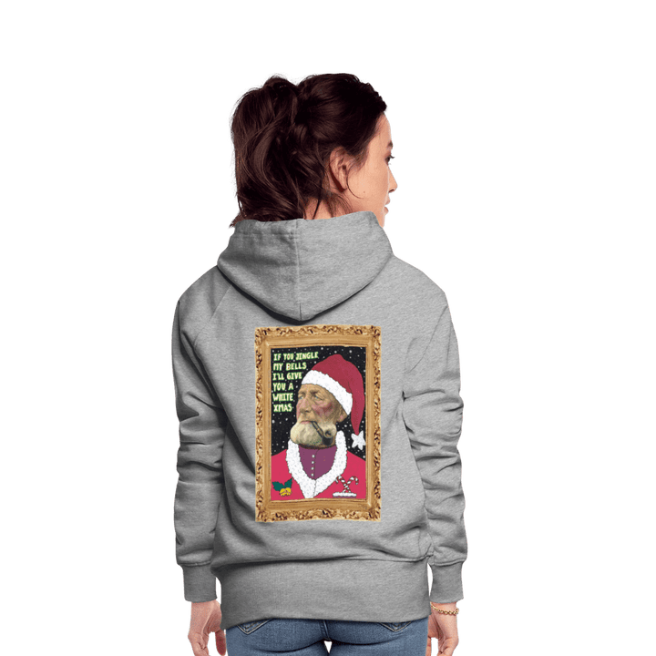 Klaus Santa - Dame Hættetrøje - Dame Premium hættetrøje - grå meleret - Dajlig