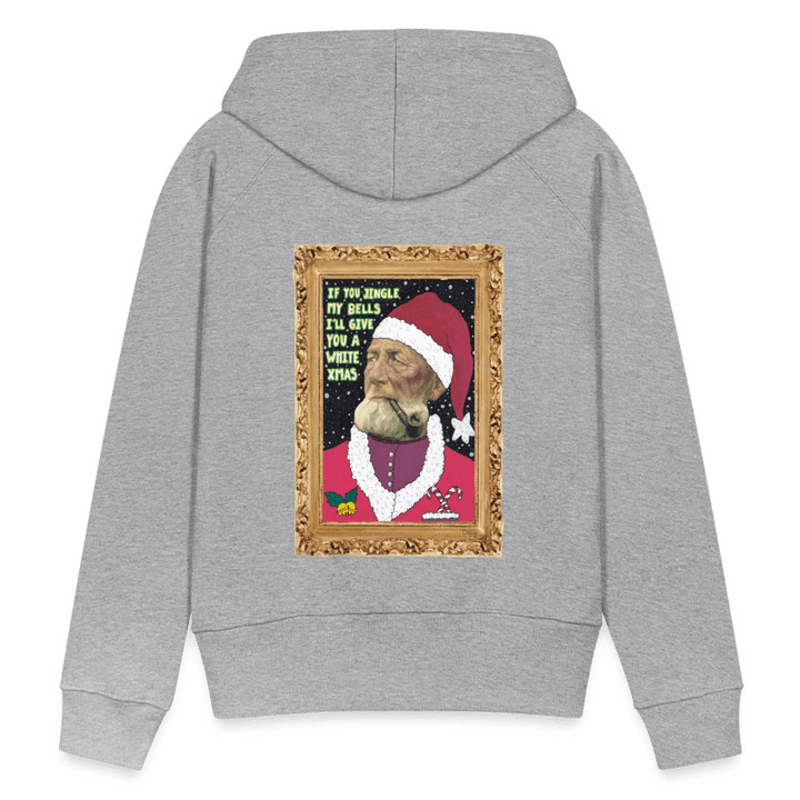 Klaus Santa - Dame Hættetrøje - Dame Premium hættetrøje - grå meleret - Dajlig