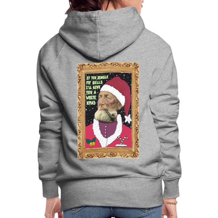Klaus Santa - Dame Hættetrøje - Dame Premium hættetrøje - grå meleret - Dajlig