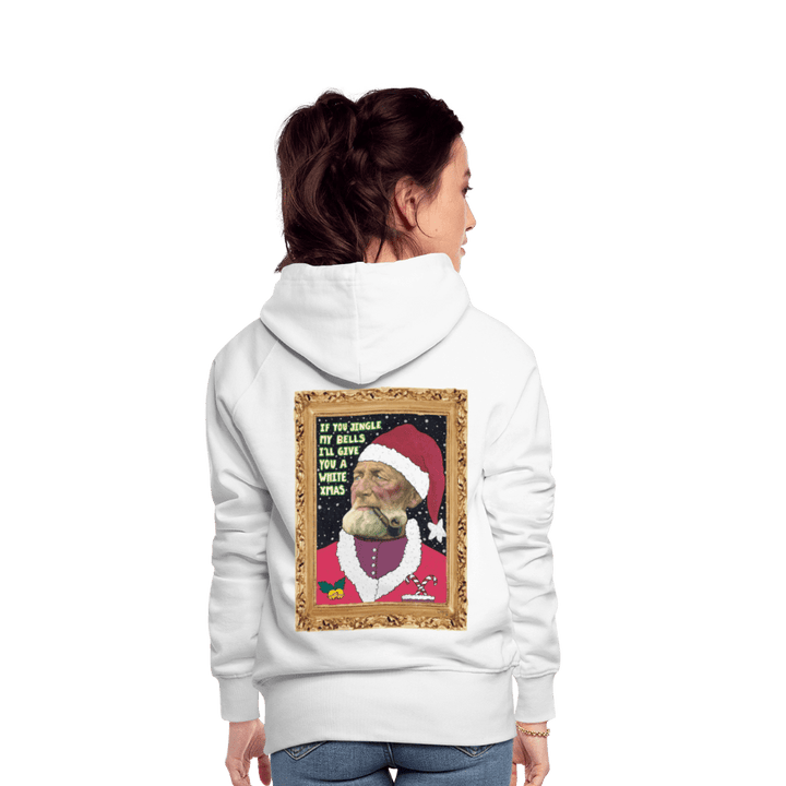 Klaus Santa - Dame Hættetrøje - Dame Premium hættetrøje - hvid - Dajlig.dk