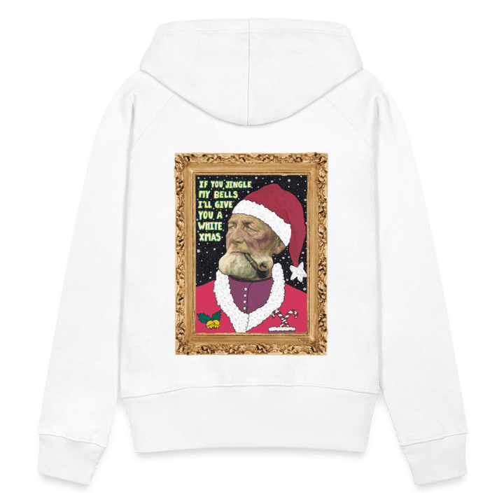 Klaus Santa - Dame Hættetrøje - Dame Premium hættetrøje - hvid - Dajlig.dk