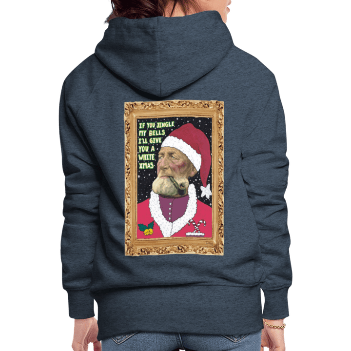 Klaus Santa - Dame Hættetrøje - Dame Premium hættetrøje - jeansblå - Dajlig