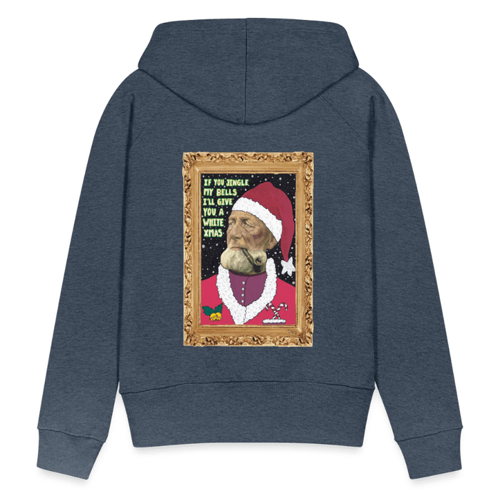 Klaus Santa - Dame Hættetrøje - Dame Premium hættetrøje - jeansblå - Dajlig