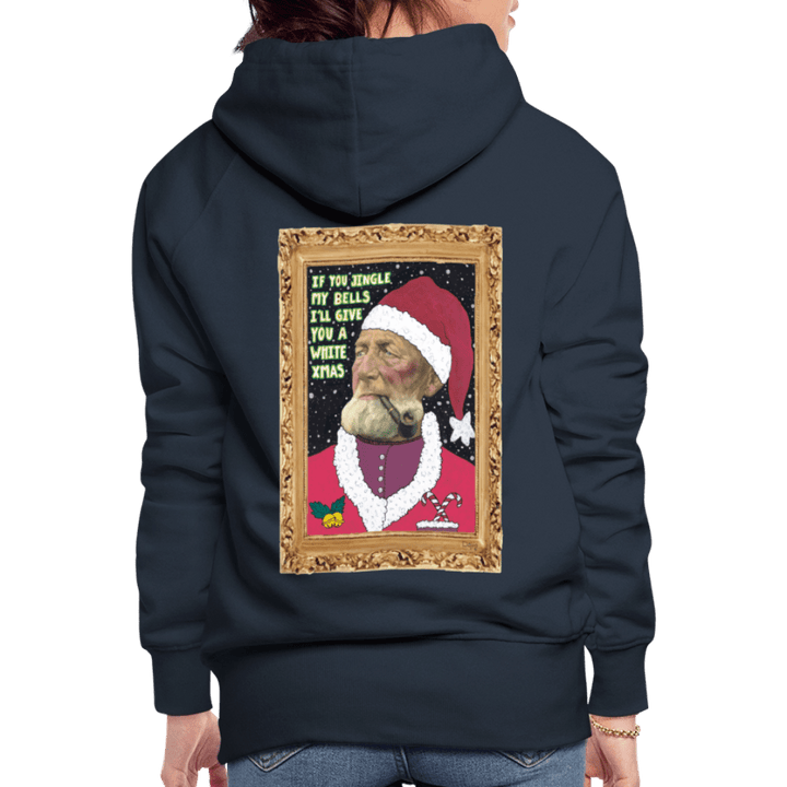Klaus Santa - Dame Hættetrøje - Dame Premium hættetrøje - marineblå - Dajlig