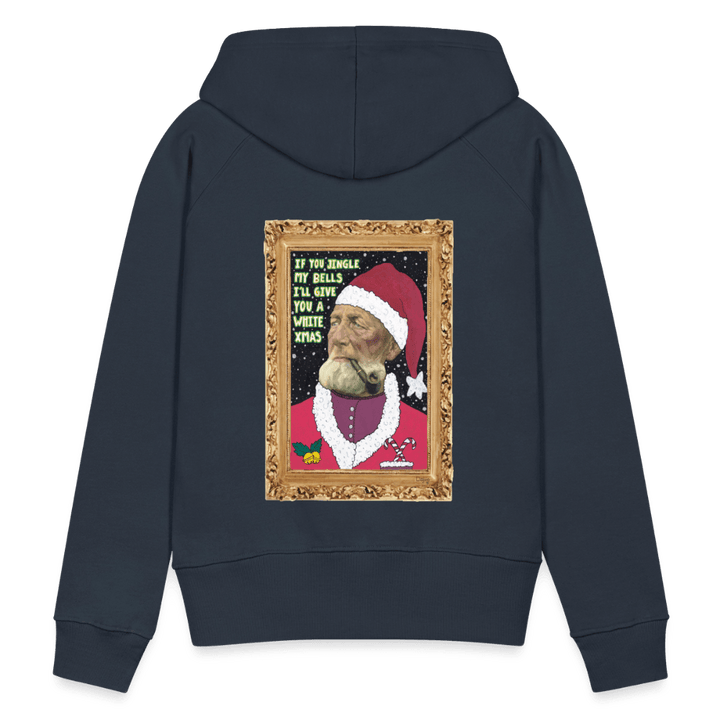 Klaus Santa - Dame Hættetrøje - Dame Premium hættetrøje - marineblå - Dajlig
