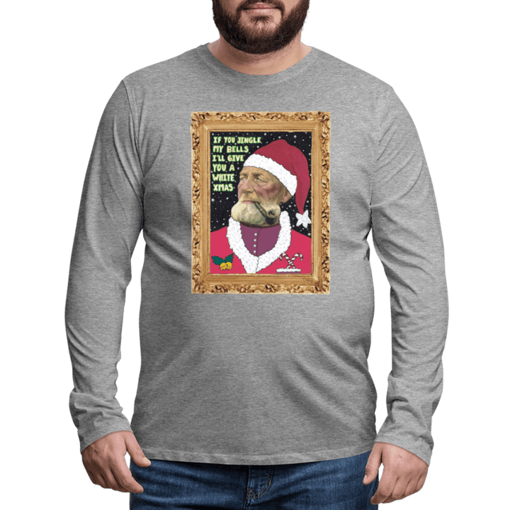 Klaus Santa - Herre Langærmet Trøje - Herre premium T-shirt med lange ærmer - sort - Dajlig.dk