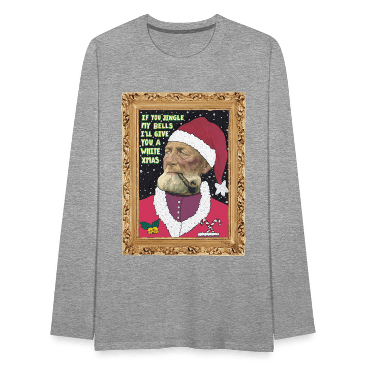 Klaus Santa - Herre Langærmet Trøje - Herre premium T-shirt med lange ærmer - sort - Dajlig.dk