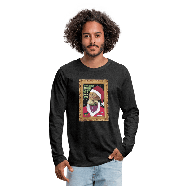 Klaus Santa - Herre Langærmet Trøje - Premium langærmet Herre - T-shirt - charcoal - Dajlig