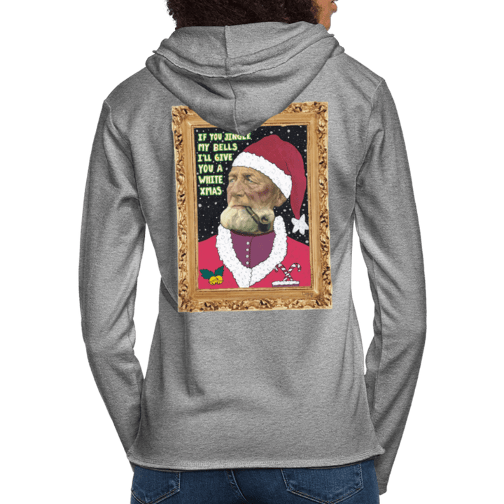 Klaus Santa - Let Unisex Hættetrøje - Let sweatshirt med hætte, unisex - grå meleret - Dajlig.dk