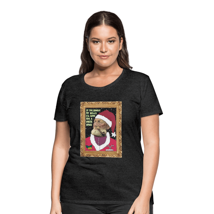 Klaus Santa - Premuim Dame T-shirt - Dame premium T-shirt - charcoal - Dajlig.dk