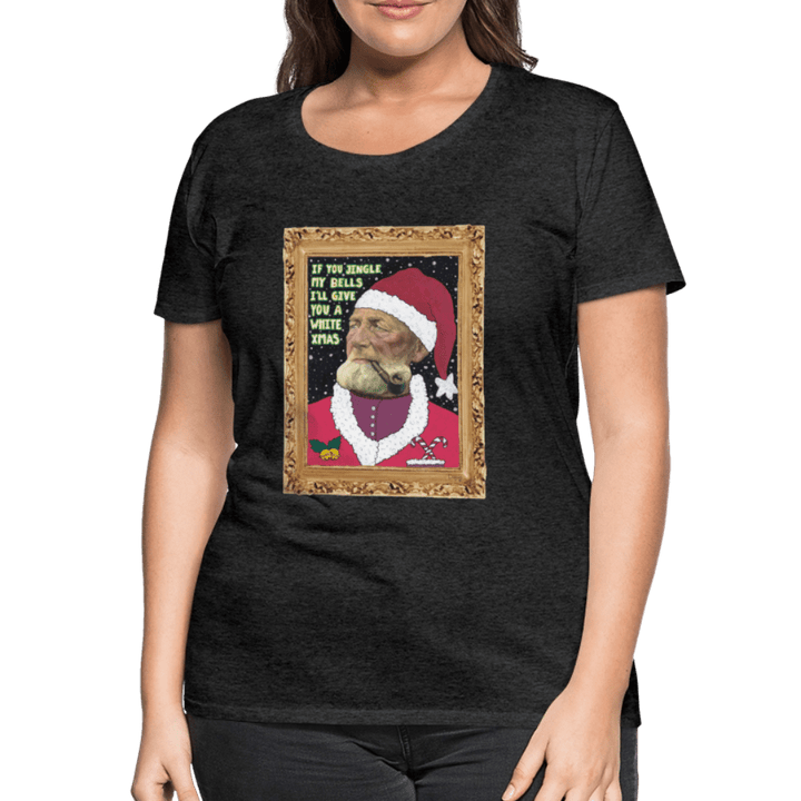 Klaus Santa - Premuim Dame T-shirt - Dame premium T-shirt - charcoal - Dajlig.dk