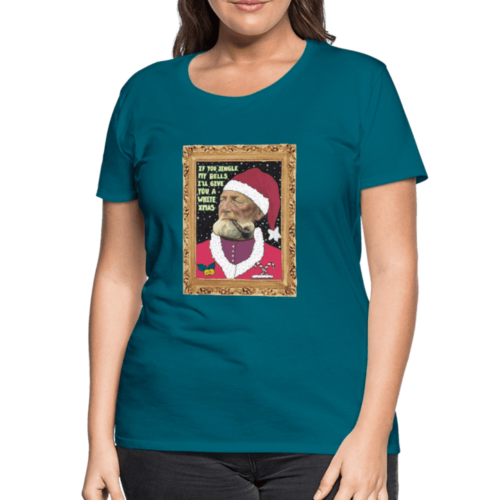Klaus Santa - Premuim Dame T-shirt - Dame premium T-shirt - divablå - Dajlig