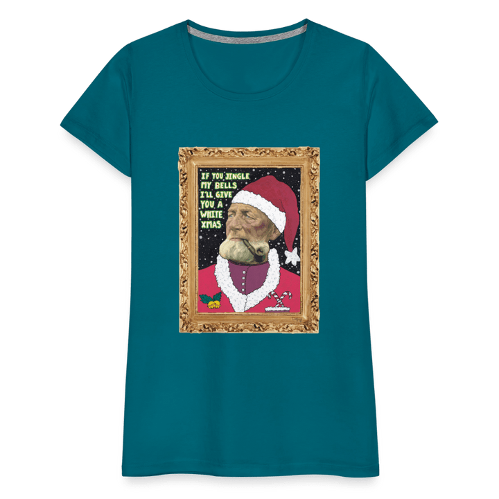Klaus Santa - Premuim Dame T-shirt - Dame premium T-shirt - divablå - Dajlig