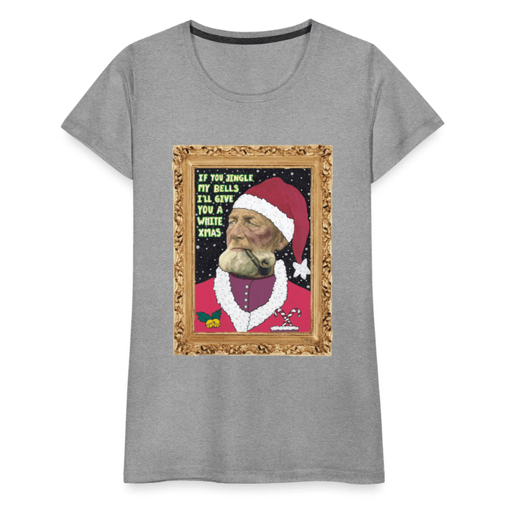 Klaus Santa - Premuim Dame T-shirt - Dame premium T-shirt - grå meleret - Dajlig.dk