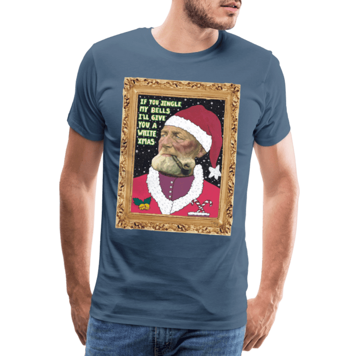 Klaus Santa - Premuim Herre T-shirt - Herre premium T-shirt - blågrå - Dajlig.dk