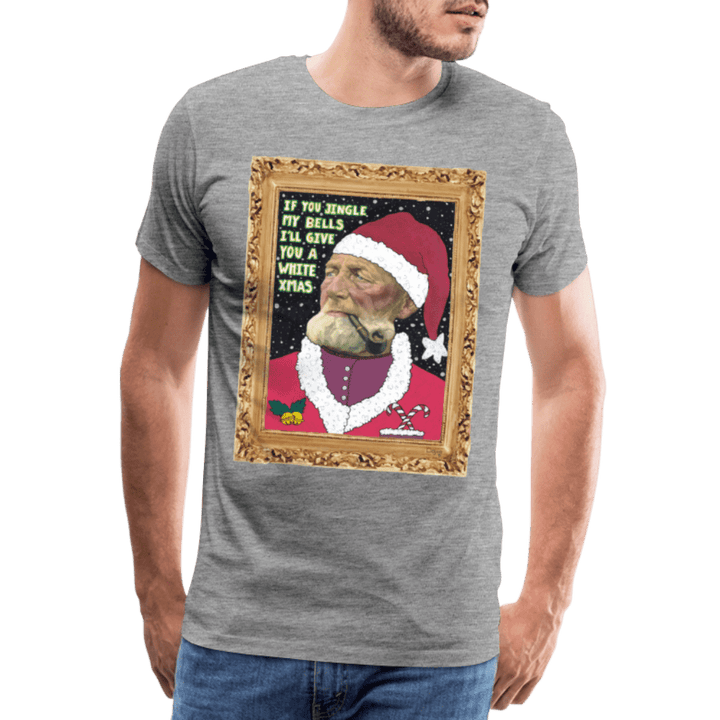 Klaus Santa - Premuim Herre T-shirt - Herre premium T-shirt - grå meleret - Dajlig.dk