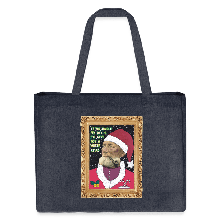 Klaus Santa - Stor kraftig mulepose i genbrugsstof - Stanley/Stella recycled shopping bag - dybblå - Dajlig.dk