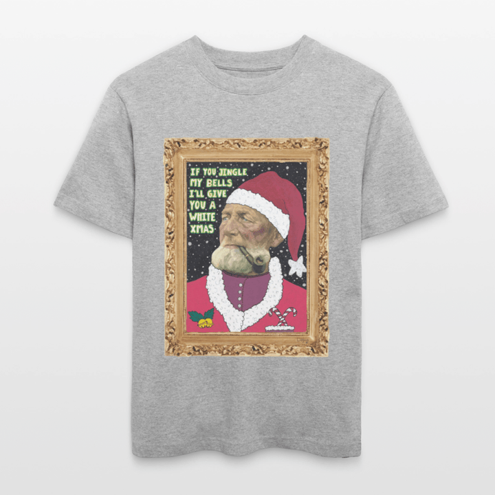 Klaus Santa - Unisex T-shirt - Stanley/Stella Relaxed Fit økologisk unisex - T-shirt Sparker - grå meleret - Dajlig.dk