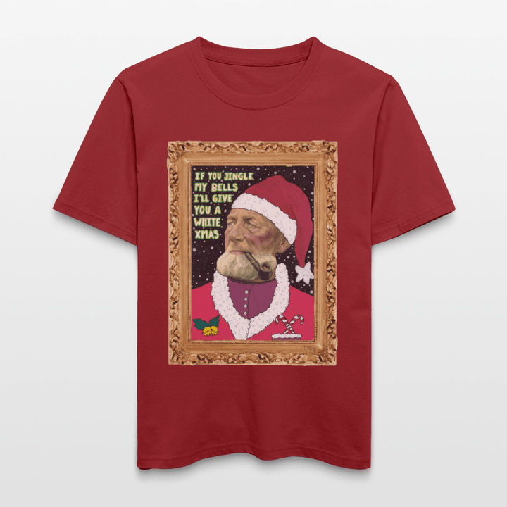 Klaus Santa - Unisex T-shirt - Stanley/Stella Relaxed Fit økologisk unisex - T-shirt Sparker - jordrød - Dajlig.dk