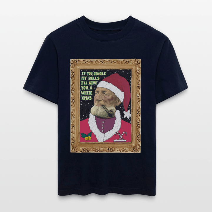 Klaus Santa - Unisex T-shirt - Stanley/Stella Relaxed Fit økologisk unisex - T-shirt Sparker - navy - Dajlig.dk