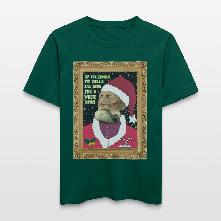 Klaus Santa - Unisex T-shirt - Stanley/Stella Relaxed Fit økologisk unisex - T-shirt Sparker - skovgrøn - Dajlig.dk