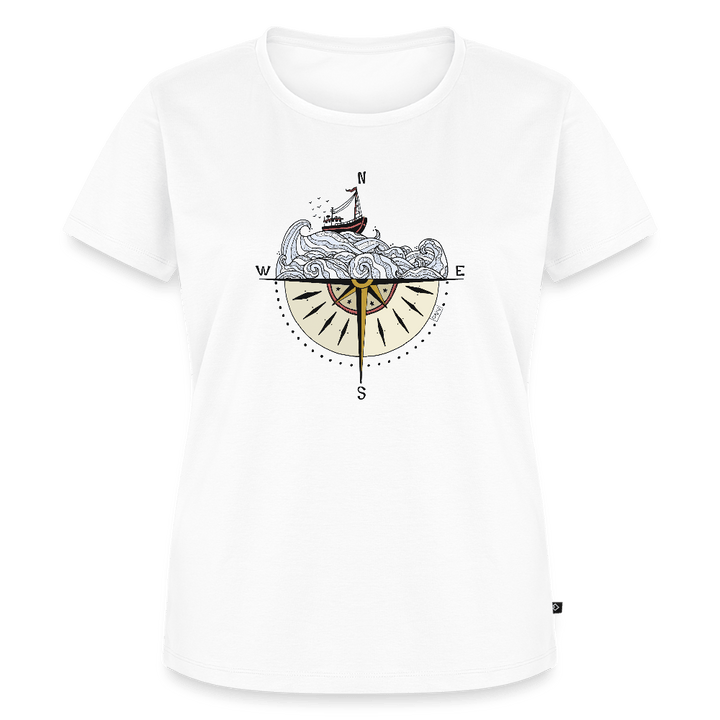 Kompasset - Eksklusiv Dame T-shirt - Dame premium T-shirt - hvid - Dajlig