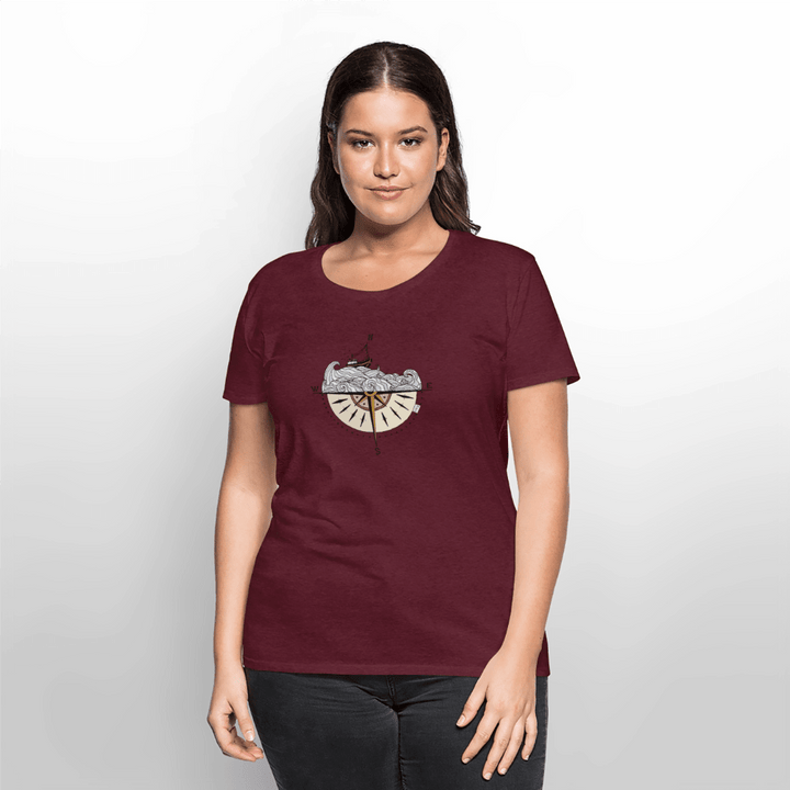 Kompasset - Eksklusiv Dame T-shirt - Dame premium T-shirt - vinrød - Dajlig
