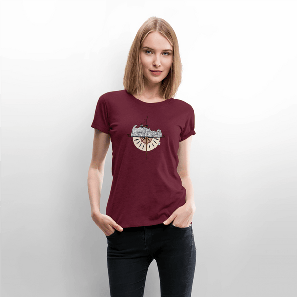 Kompasset - Eksklusiv Dame T-shirt - Dame premium T-shirt - vinrød - Dajlig