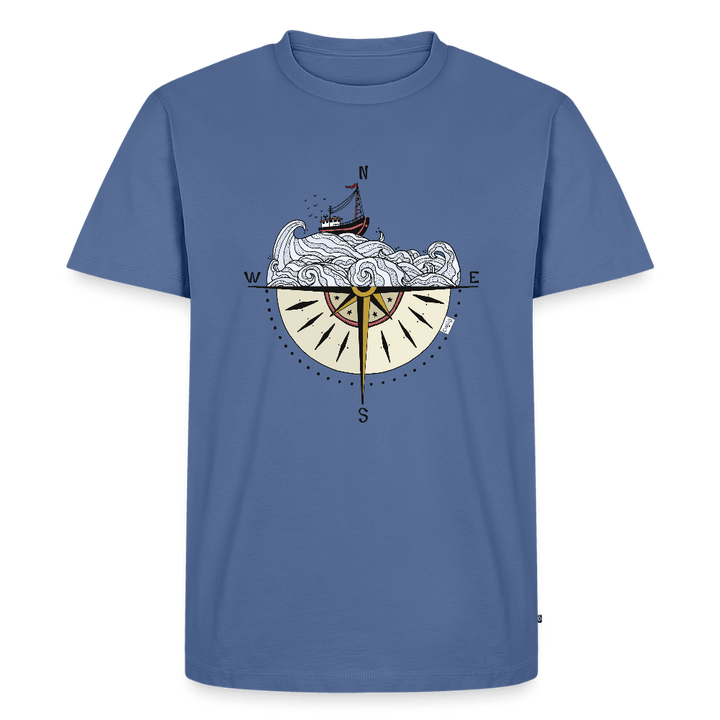 Kompasset - Eksklusiv Herre T-shirt - Herre premium T-shirt - dueblå - Dajlig