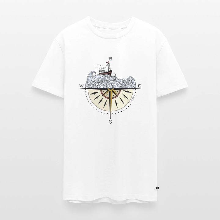 Kompasset - Eksklusiv Herre T-shirt - Herre premium T-shirt - hvid - Dajlig