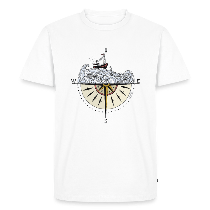 Kompasset - Eksklusiv Herre T-shirt - Herre premium T-shirt - hvid - Dajlig