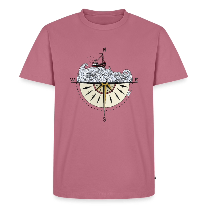 Kompasset - Eksklusiv Herre T-shirt - Herre premium T-shirt - mauve - Dajlig