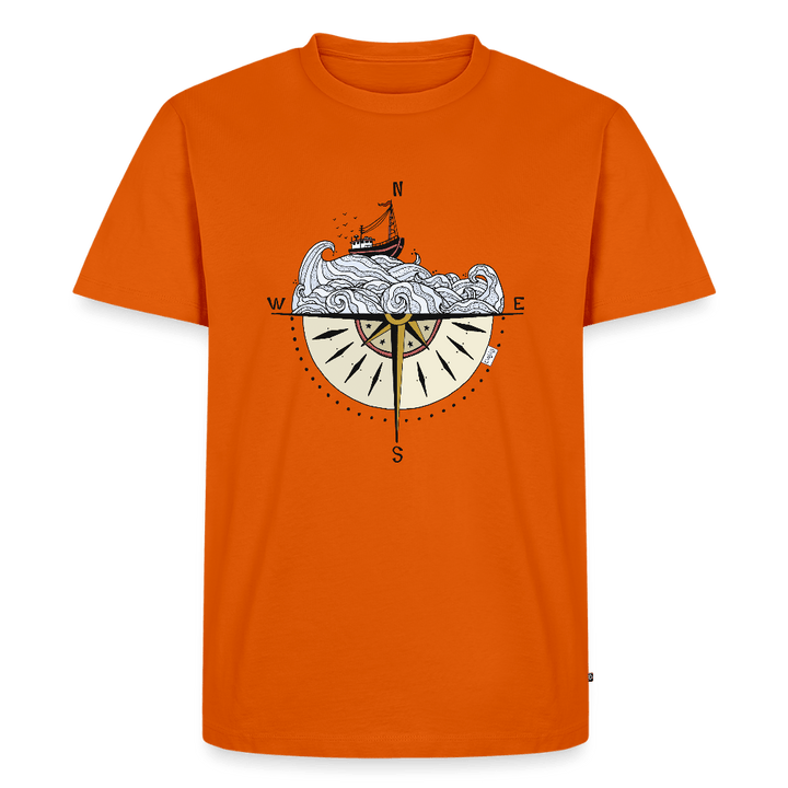 Kompasset - Eksklusiv Herre T-shirt - Herre premium T-shirt - orange - Dajlig