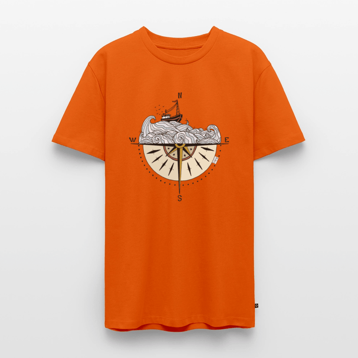 Kompasset - Eksklusiv Herre T-shirt - Herre premium T-shirt - orange - Dajlig