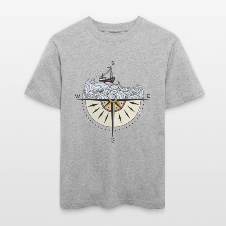 Kompasset - Unisex T-shirt - Stanley/Stella Relaxed Fit økologisk unisex - T-shirt Sparker - jordrød - Dajlig