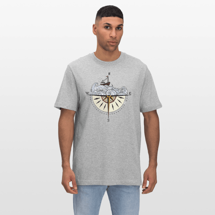 Kompasset - Unisex T-shirt - Stanley/Stella Relaxed Fit økologisk unisex - T-shirt Sparker - jordrød - Dajlig