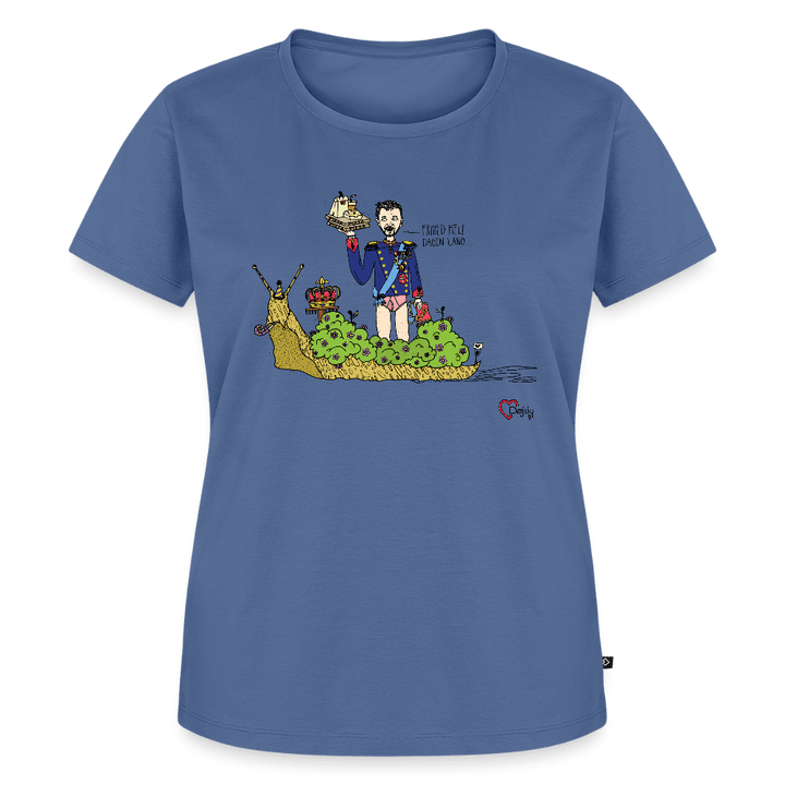 Konge Snegl - Eksklusiv Dame T-shirt - Dame premium T-shirt - dueblå - Dajlig