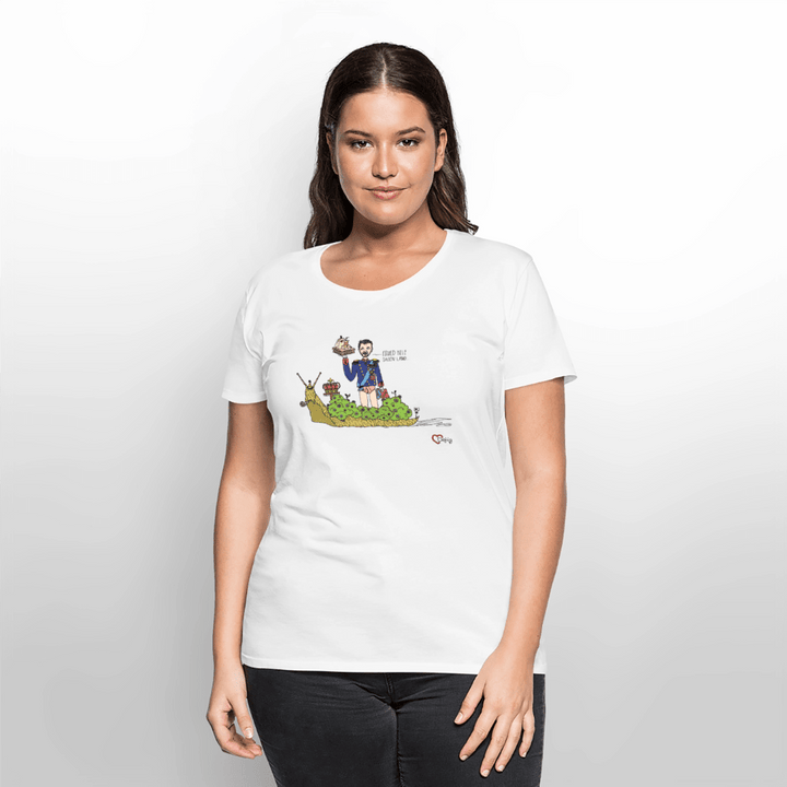 Konge Snegl - Eksklusiv Dame T-shirt - Dame premium T-shirt - hvid - Dajlig