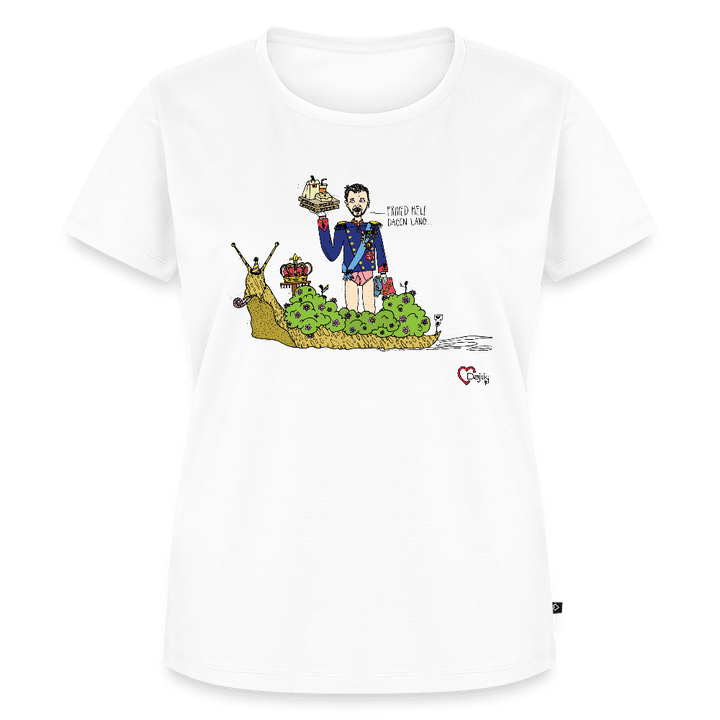 Konge Snegl - Eksklusiv Dame T-shirt - Dame premium T-shirt - hvid - Dajlig