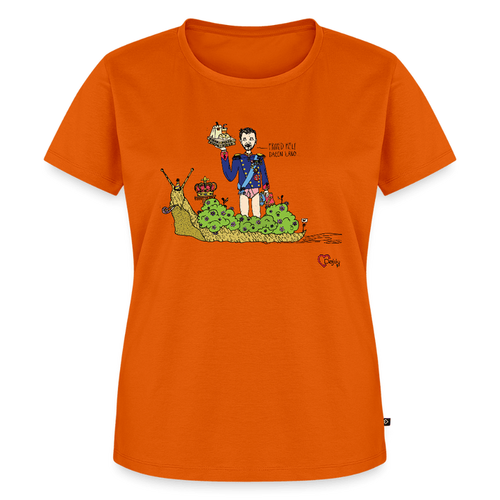 Konge Snegl - Eksklusiv Dame T-shirt - Dame premium T-shirt - orange - Dajlig