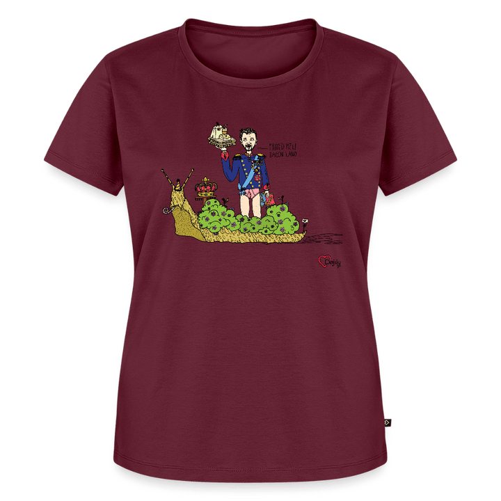 Konge Snegl - Eksklusiv Dame T-shirt - Dame premium T-shirt - vinrød - Dajlig
