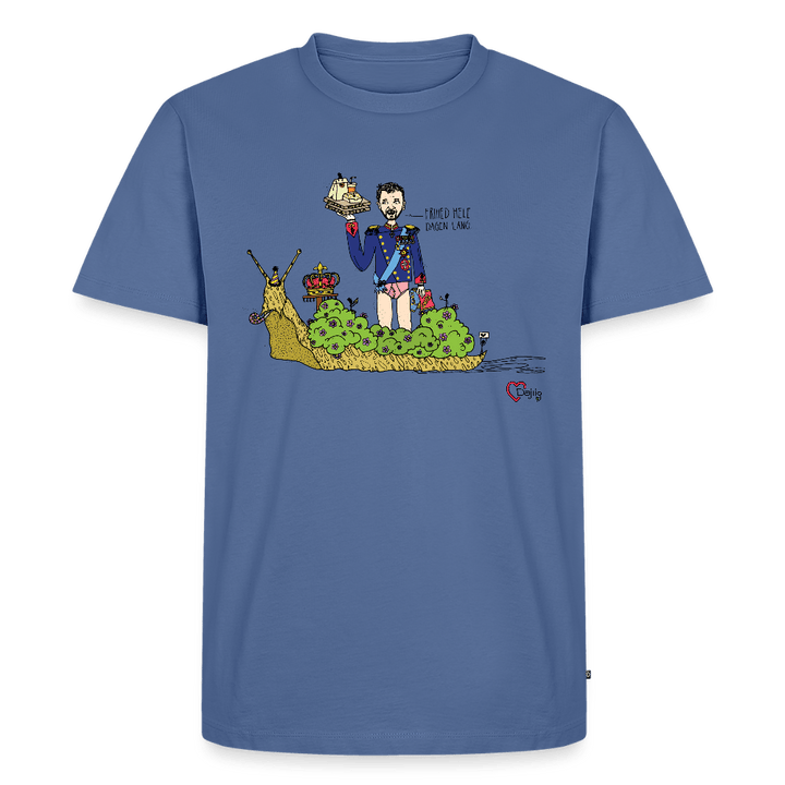 Konge Snegl - Eksklusiv Herre T-shirt - Herre premium T-shirt - dueblå - Dajlig